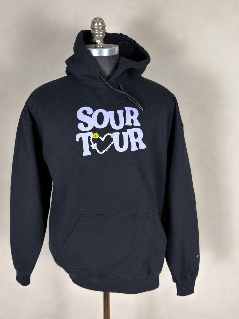 Olivia Rodrigo SOUR Tour Black Graphic Hoodie Official Concert Merch Size Large